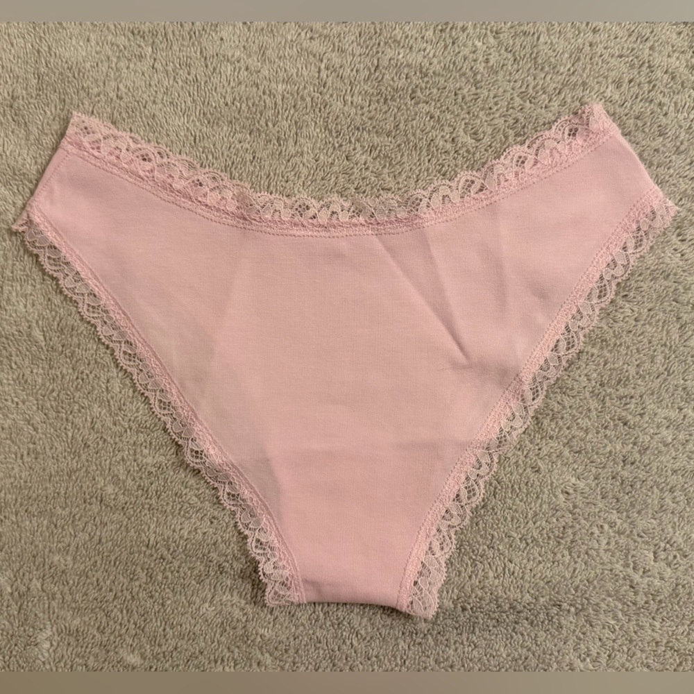 Pink Lace Trim Women's Briefs Size Small - Picture 6 of 6